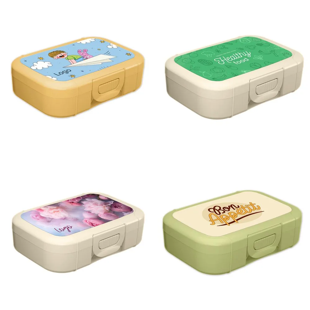 Ланчбокс с печатью Travel Box на заказ, S, черный