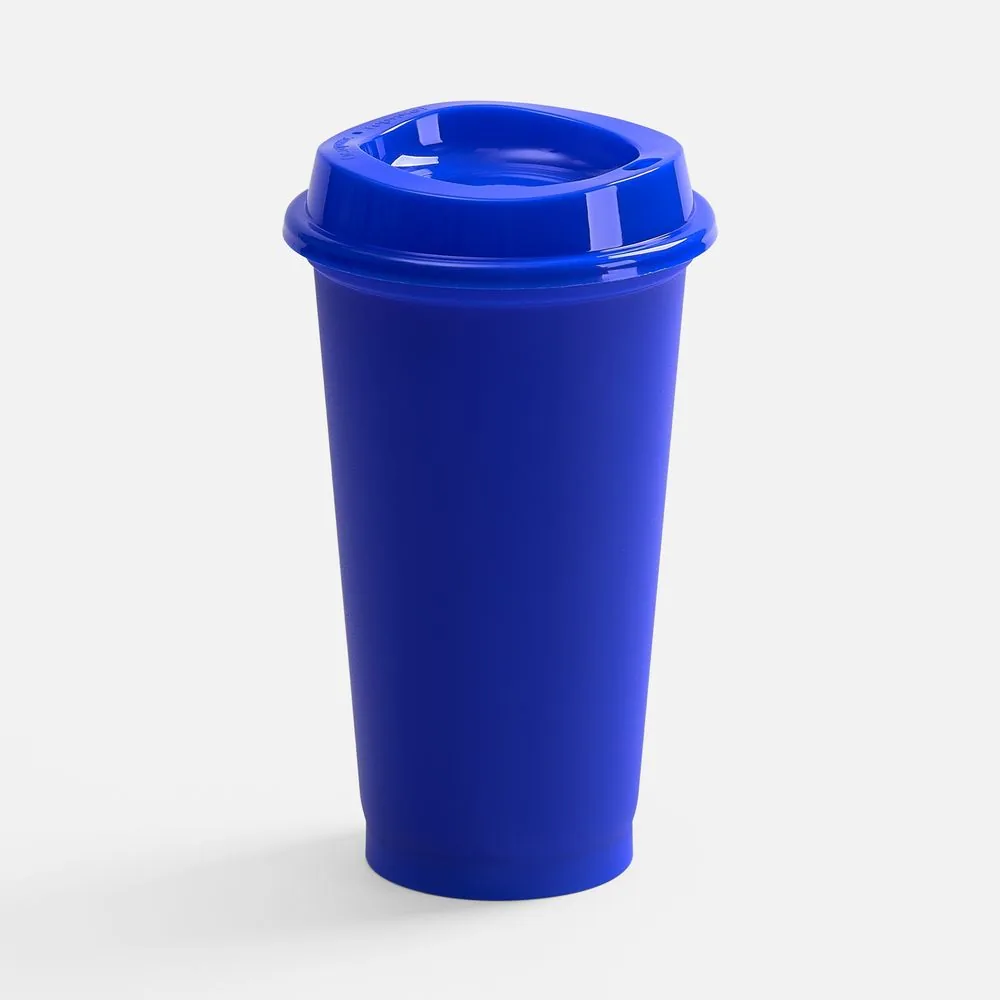 Стакан с крышкой Color Cap, ver.2, черный