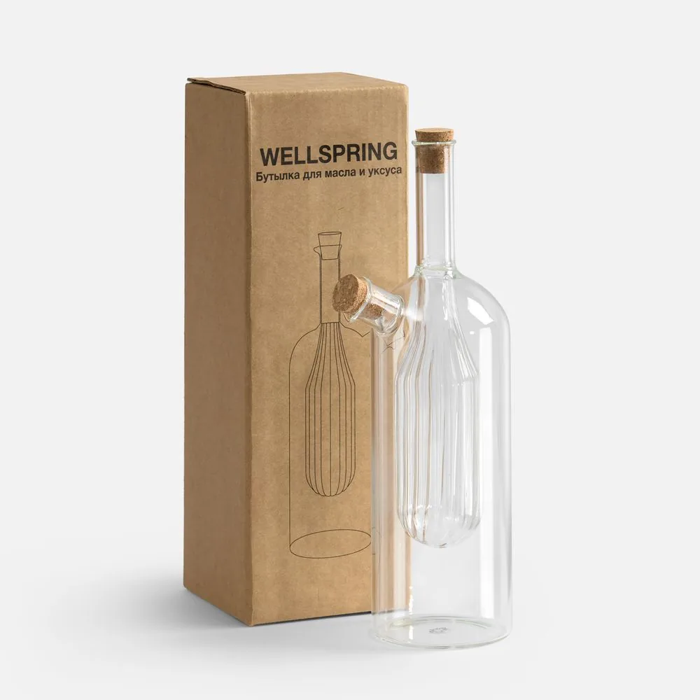 Бутылка для масла и уксуса Wellspring, черный