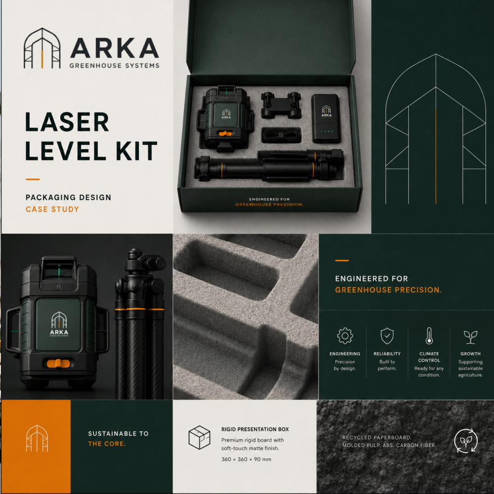 Laser level kit для ARKA: премиальная B2B упаковка для промышленного сектора