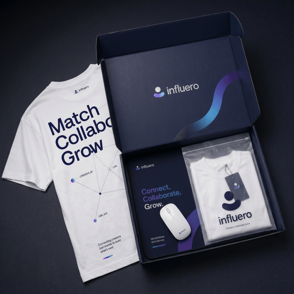 Welcome Pack для Influero: мерч для команды и онбординга