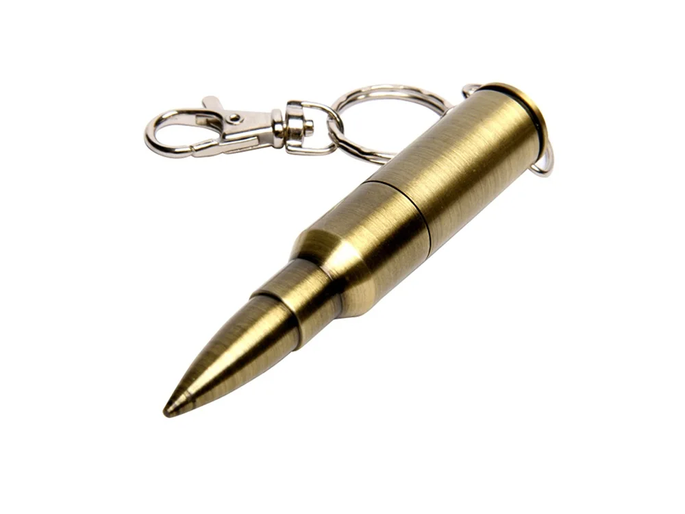 USB 2.0- флешка на 16 Гб в виде патрона от АК-47, бронзовый