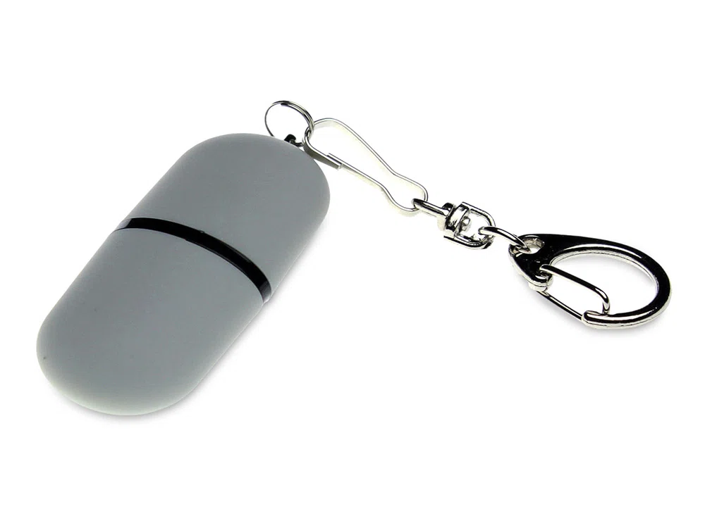 USB 2.0- флешка Goutte Soft-touch на 128 Гб каплевидной формы