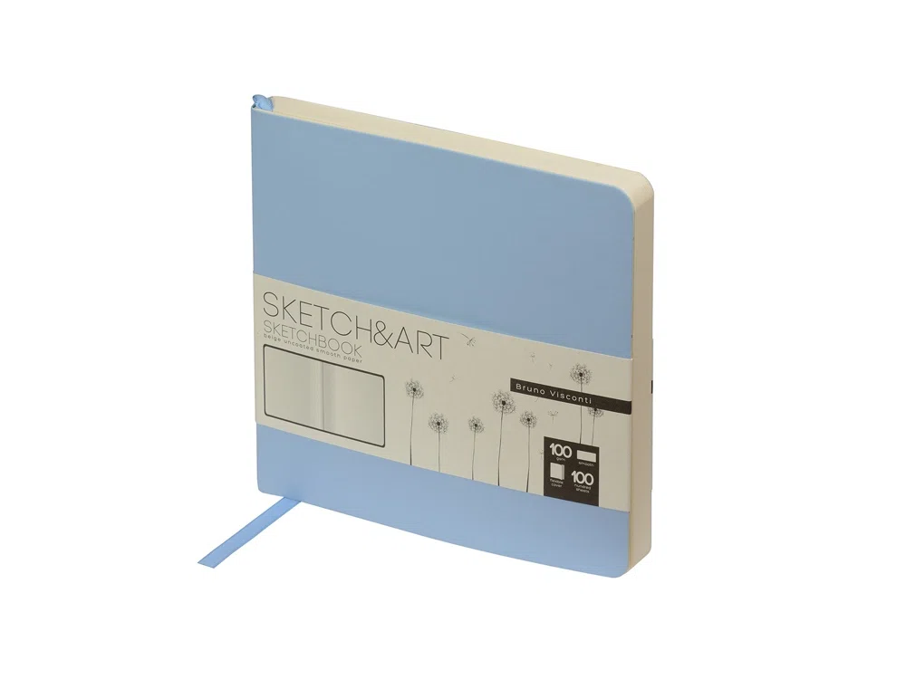 Скетчбук Sketch & Art 100 г/м2, soft-touch, голубой