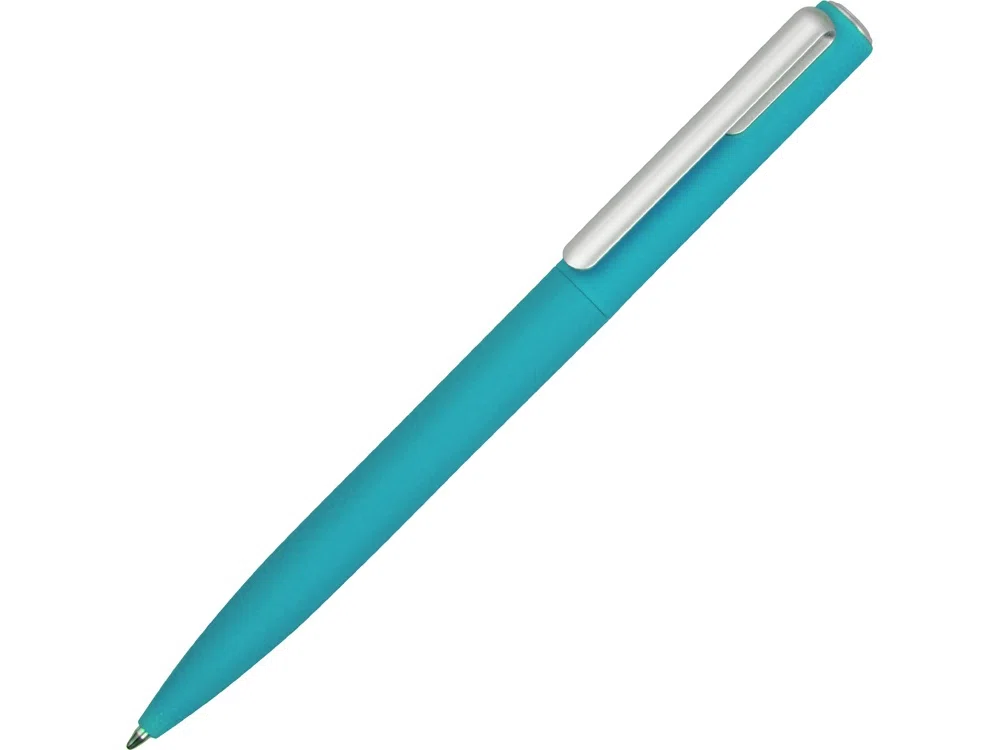 Ручка пластиковая шариковая Bon soft-touch, бирюзовый