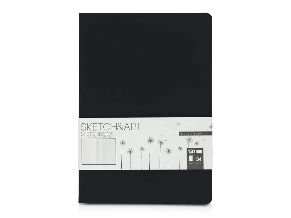 Скетчбук Sketch & Art 150 г/м2, soft-touch, черный