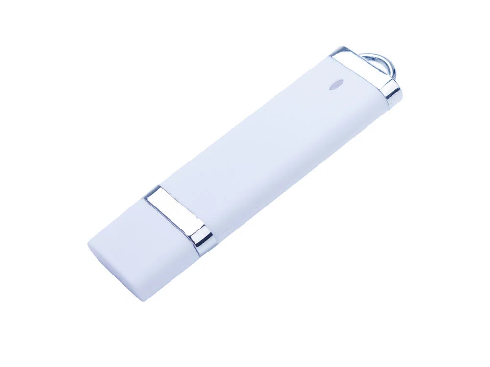 USB 2.0- флешка на 2 Гб Орландо, soft-touch, белый