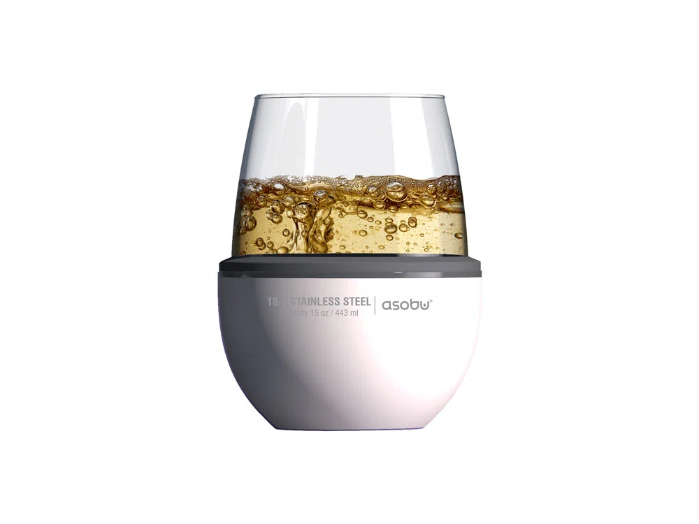 Тумблер для вина WINE KUZIE, черный