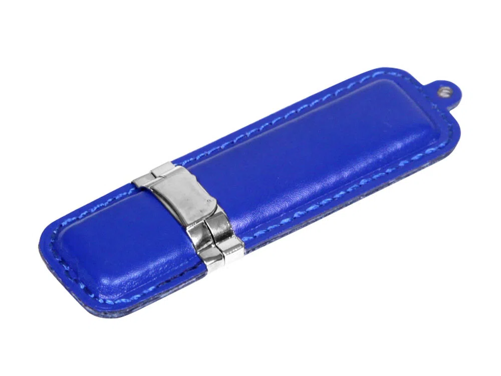 USB 3.0- флешка на 32 Гб классической прямоугольной формы, синий/серебристый