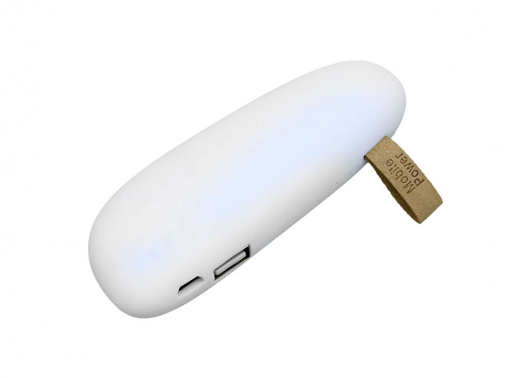 Внешний аккумулятор в форме камня Stone, 2600 mAh, белый