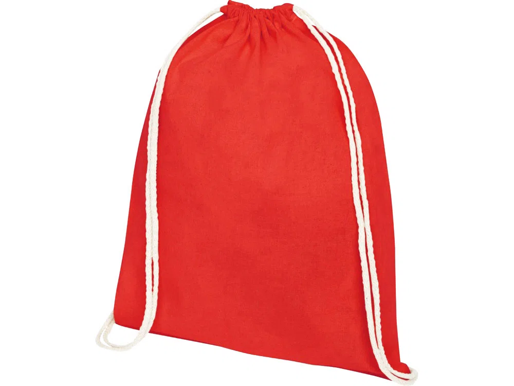 Рюкзак со шнурком Tenes из хлопка 140 г/м², красный