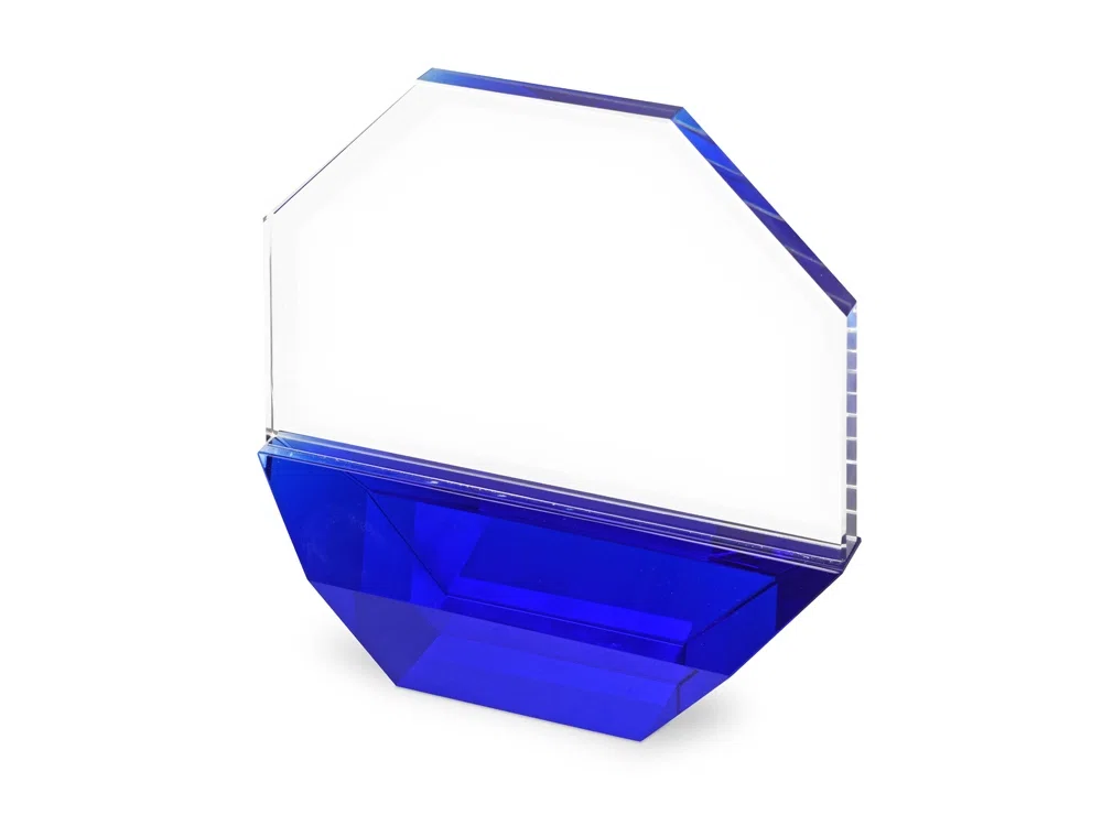Награда Octagon, прозрачный, синий