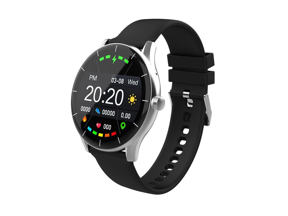 Умные часы IoT Watch GT, 2 ремешка в комплекте, черный, голубой