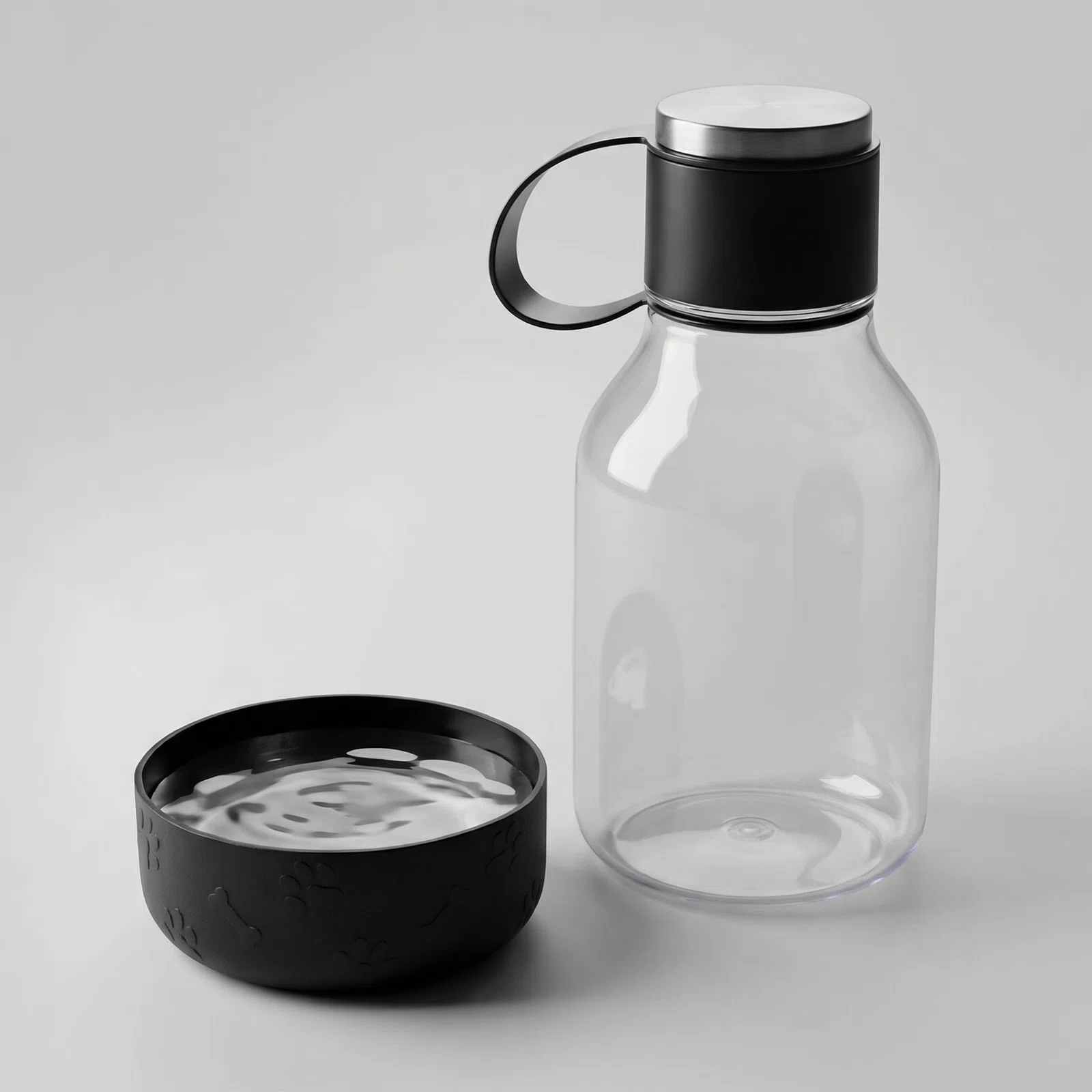 Бутылка для воды 2-в-1 Dog Bowl Bottle со съемной миской для питомцев, 1500 мл