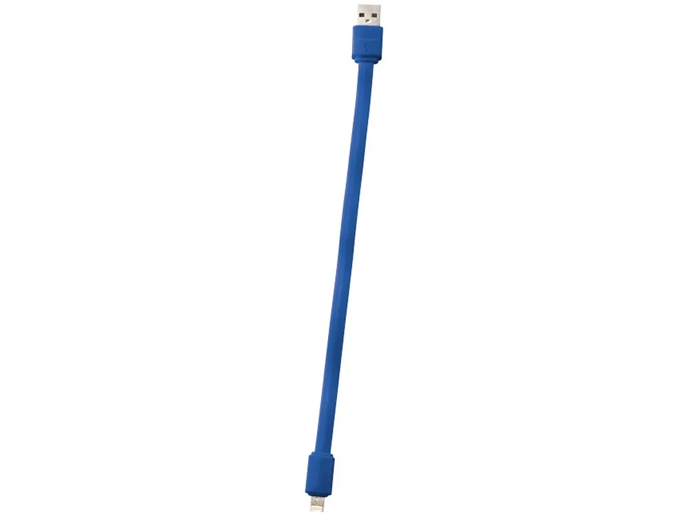 Кабель для зарядки 2 в 1, Micro USB + Lightning, ярко-синий