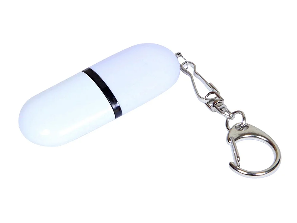 USB 2.0- флешка промо на 32 Гб каплевидной формы, белый