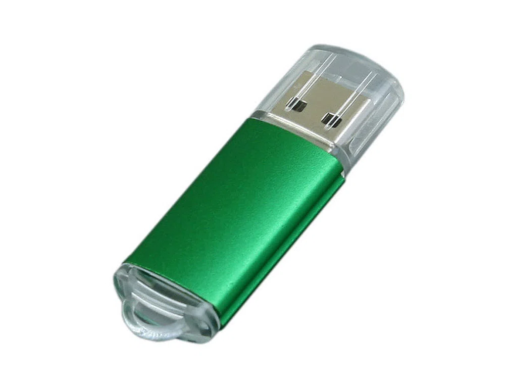 USB 3.0- флешка на 128 Гб с прозрачным колпачком, зеленый