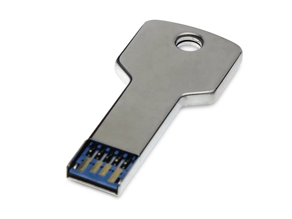 USB 3.0- флешка на 128 Гб в виде ключа, серебристый