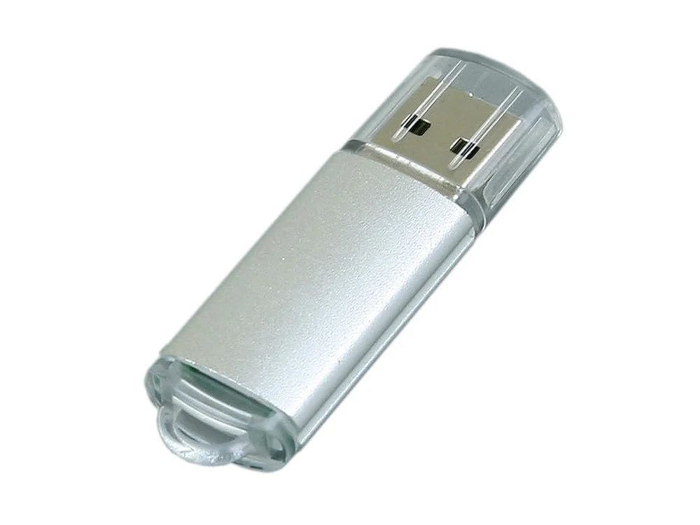 USB 2.0- флешка на 32 Гб с прозрачным колпачком, зеленый