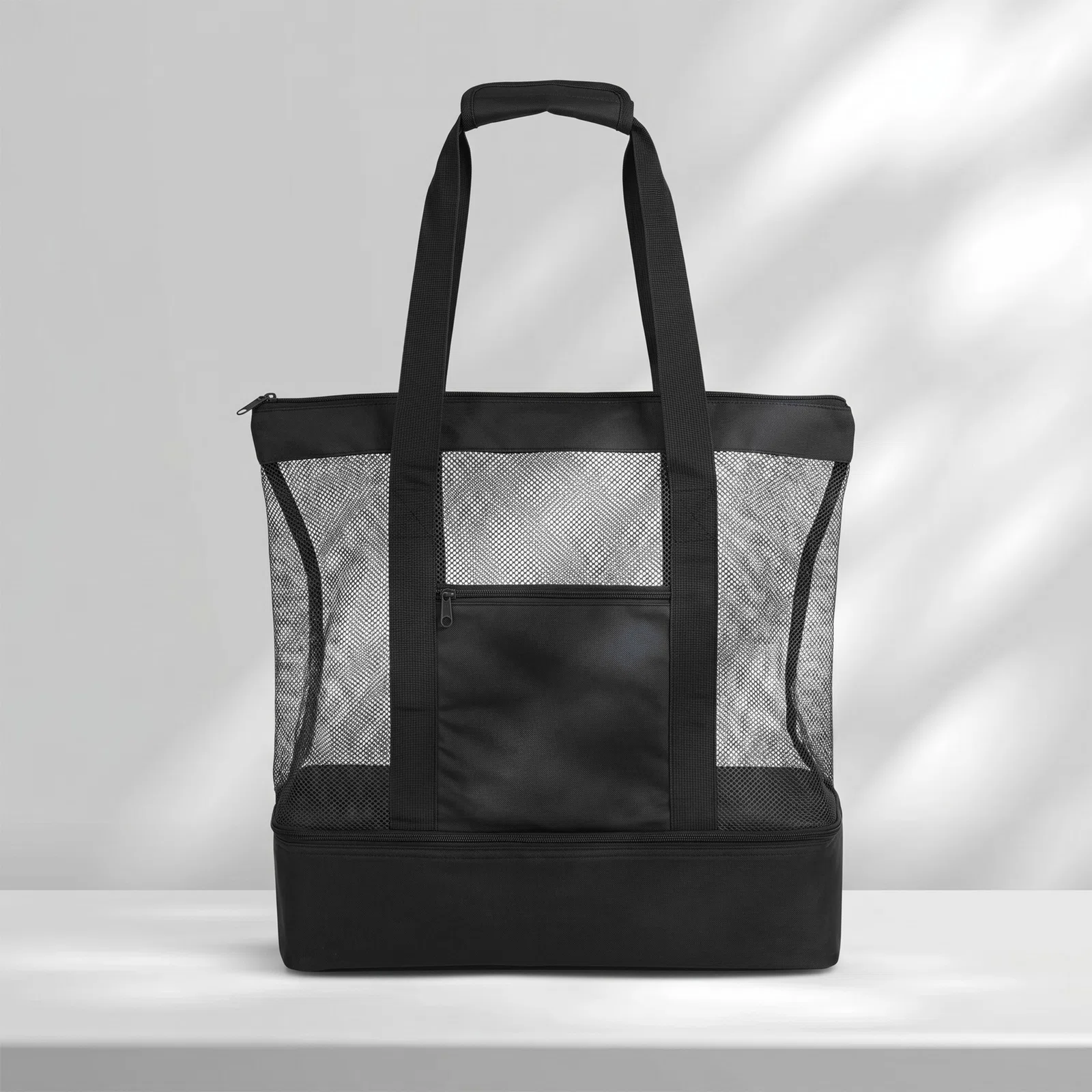 Сумка для шопинга и пляжа Coolmesh с изотермическим отделением внизу, черный