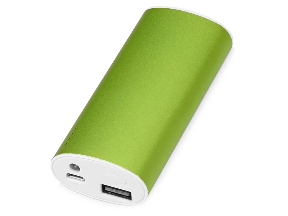 Внешний аккумулятор Квазар, 4400 mAh, зеленое яблоко