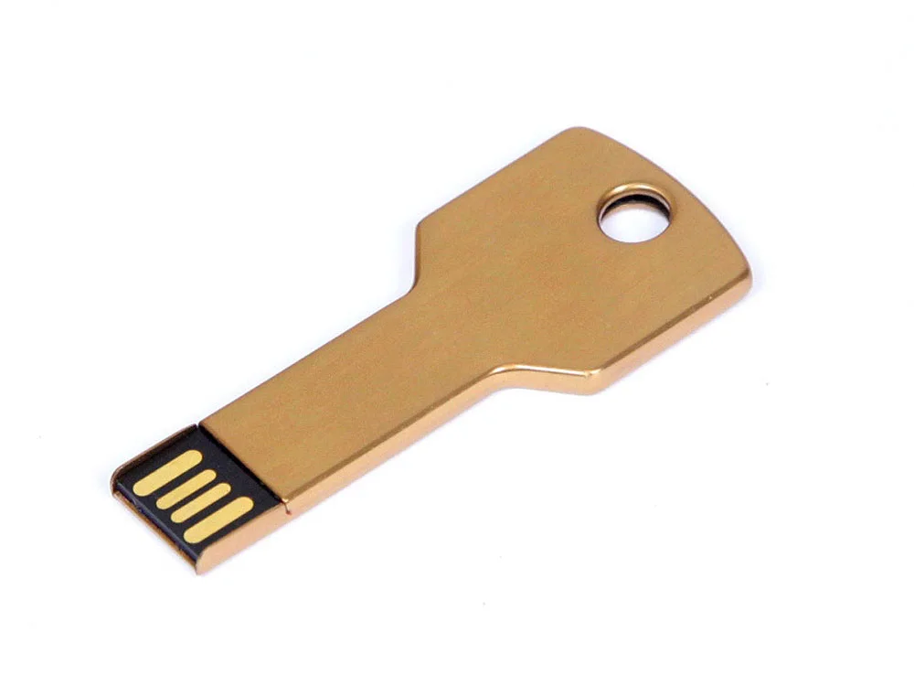 USB 2.0- флешка на 8 Гб в виде ключа  Золотистый