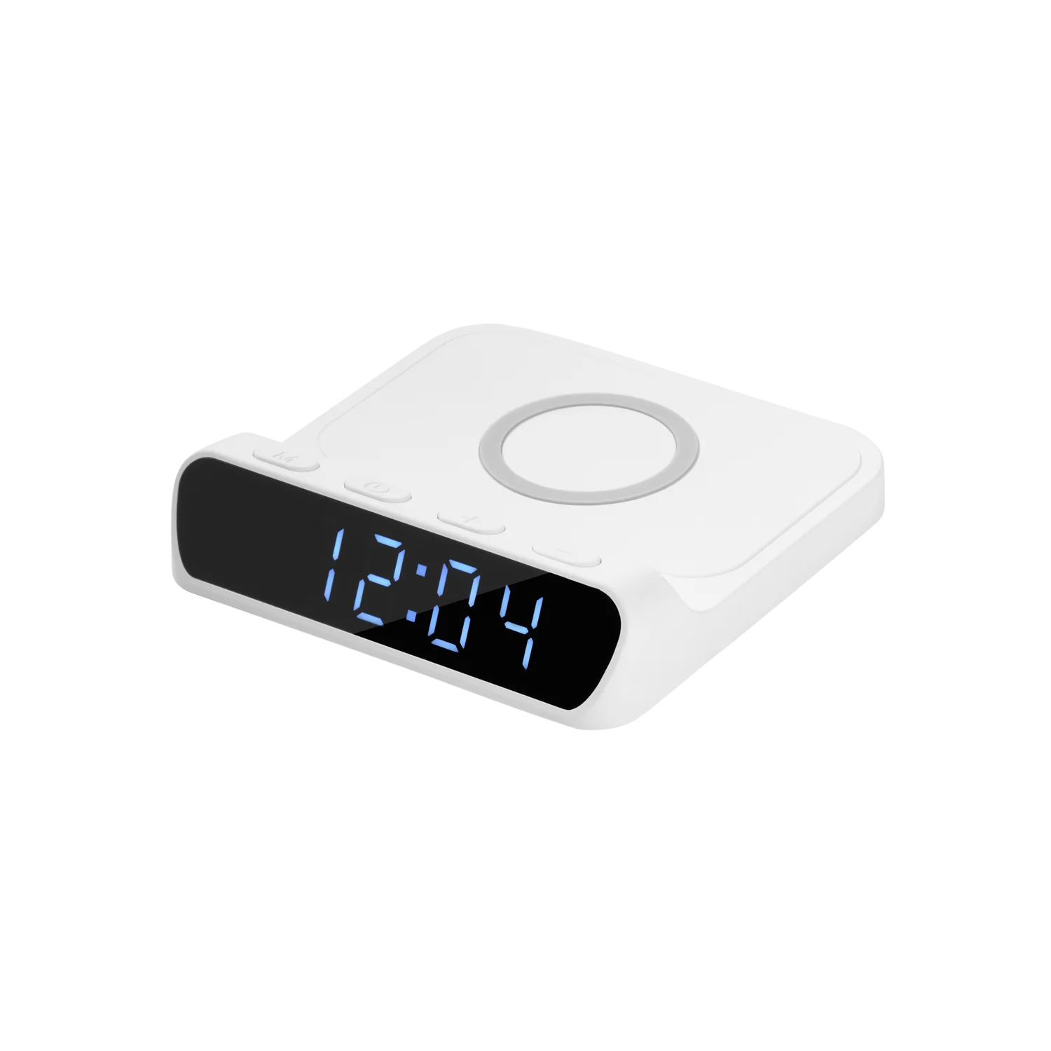 Зарядная станция с часами 15W Ригель (Rigel), белая, белый