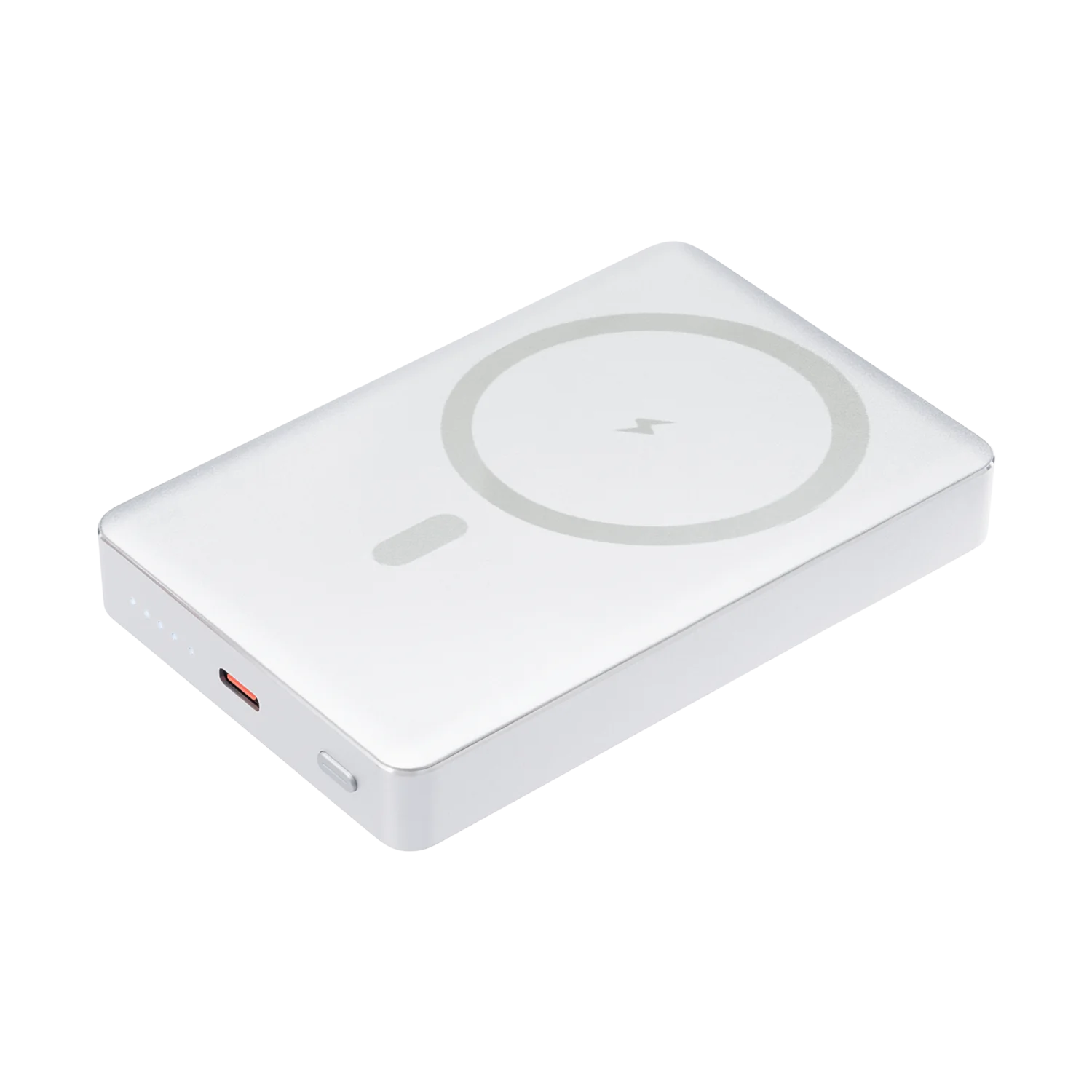 Внешний аккумулятор Атлантис Плюс PD (Atlantis PD Plus) 10000mAh с функцией беспроводной зарядки 15W, серебряный