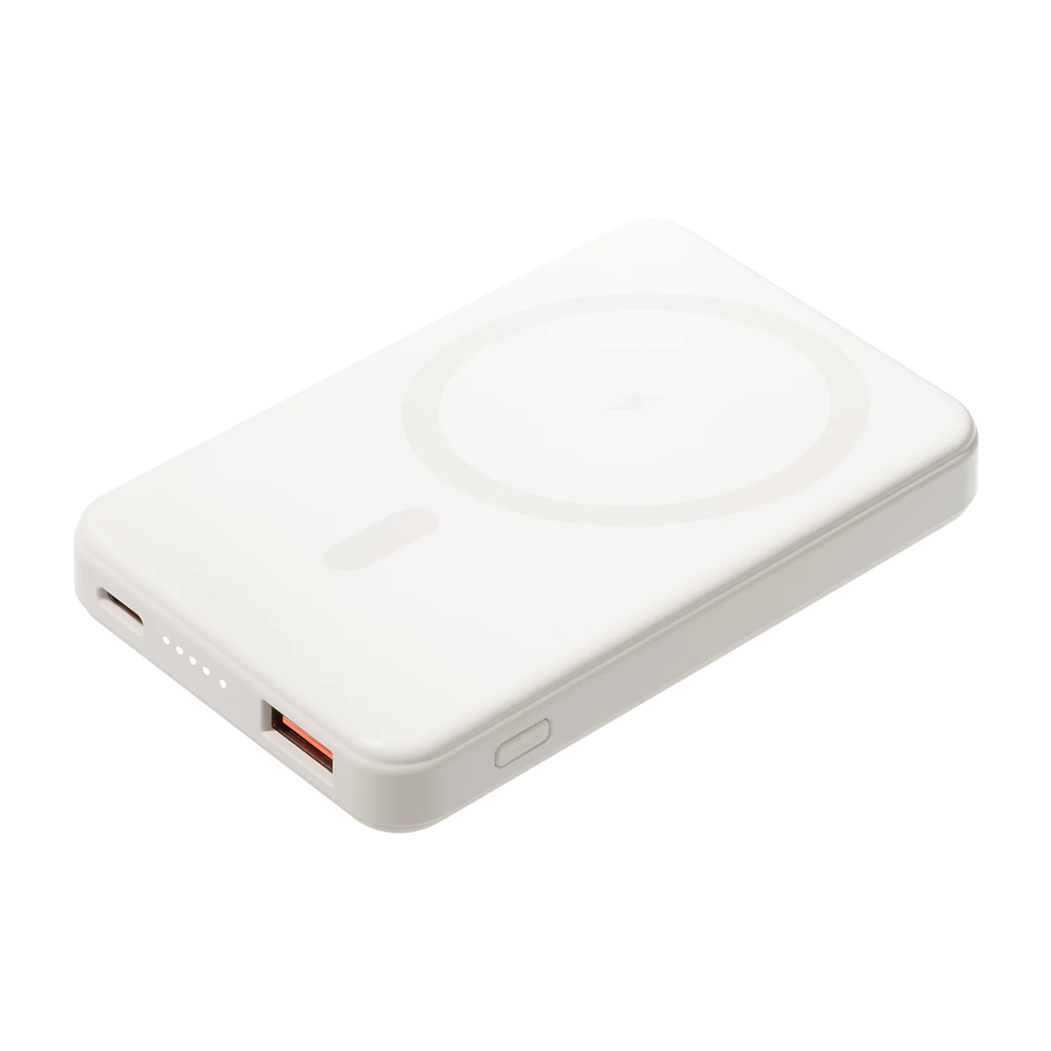 Внешний аккумулятор Ларго PD (Largo PD) 5000mAh с функцией беспроводной зарядки 15W, белый