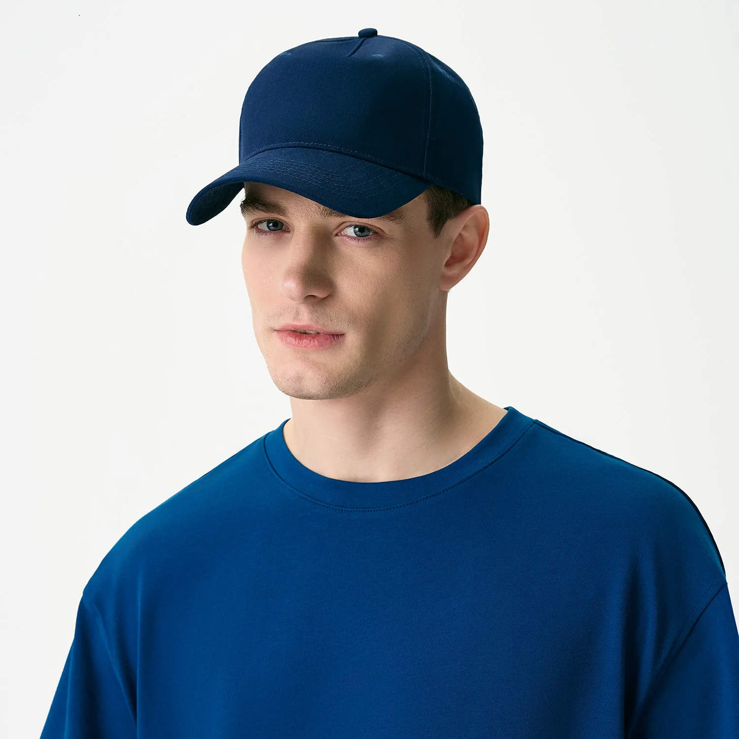 Бейсболка Фит (Fit), 5 клиньев, синий